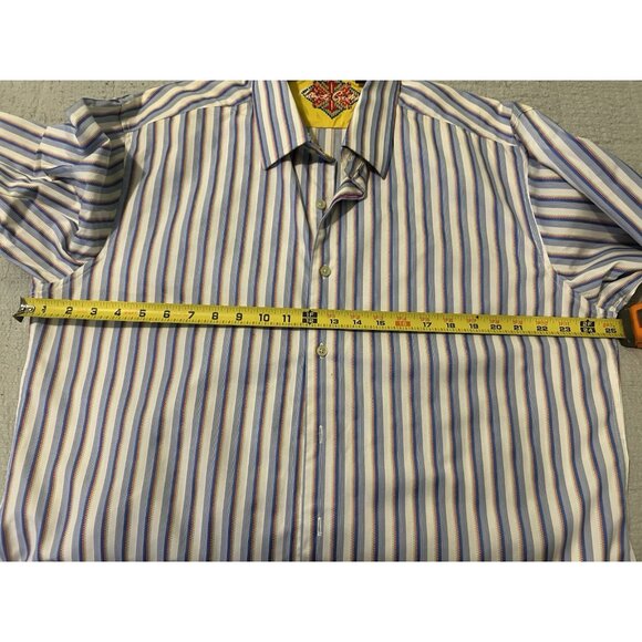 Robert Graham Mens Button Up/Dress Shirt/Long Sleeve/Flip cuff XL - Picture 11 of 16